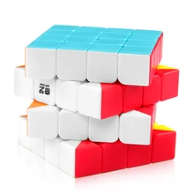 D-FantiX Qiyi Qiyuan S 4x4x4 Скорость кубик рубика Нет наклейки гладкой профессиональный Magic Cube головоломки Непоседа развивающие игрушки взрослых детей