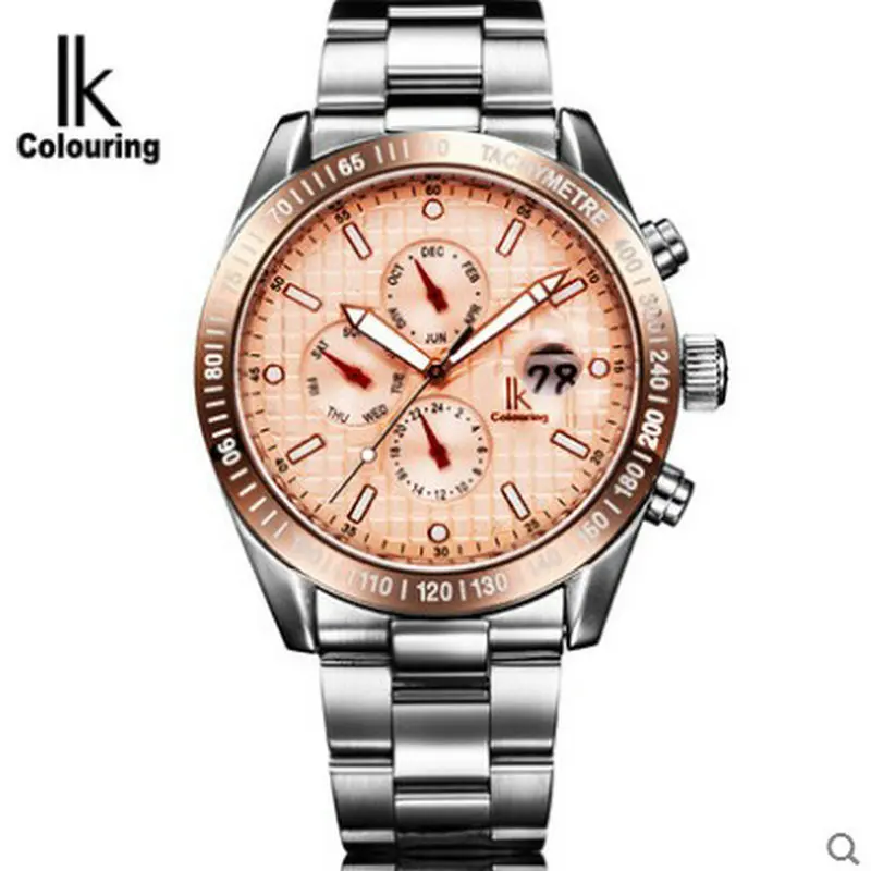 For commercial stainless steel ik automatic mechanical watch waterproof mens watch male watch multifunctional mens watch