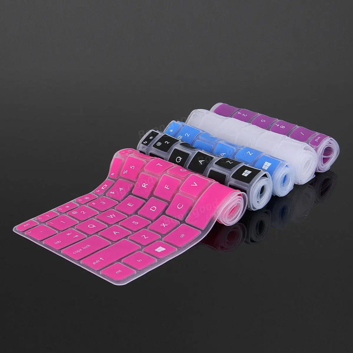 Transparent/Black/Blue/Purple/Rose Red Notebook Keyboard Protector Keyboard Cover for HP Pavilion 15