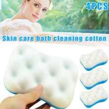 4 Pcs Bath Sponges Shower Scrubbers Exfoliating Body Massage Soft Bathing Brush NShopping