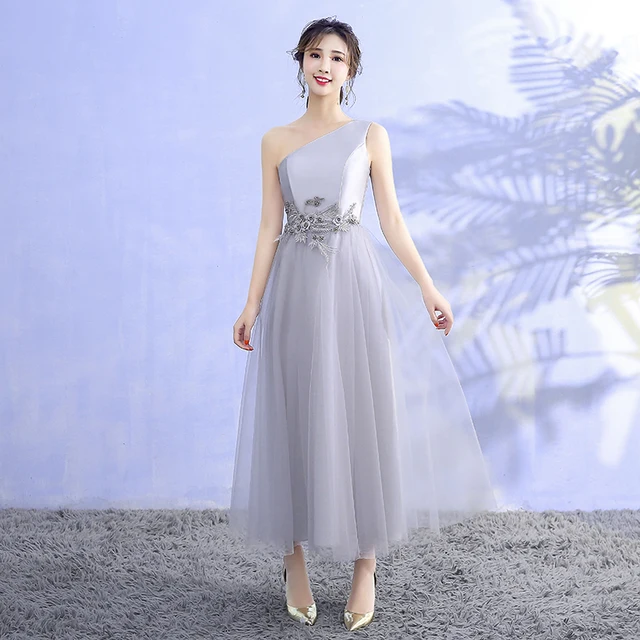 grey colour party dresses