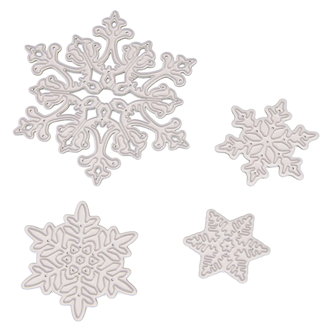 

4pcs/lot Snowflake Cutting Dies Christmas Metal Cutting Dies Stencils Die Cut for DIY Scrapbooking Album Paper Card Embossing