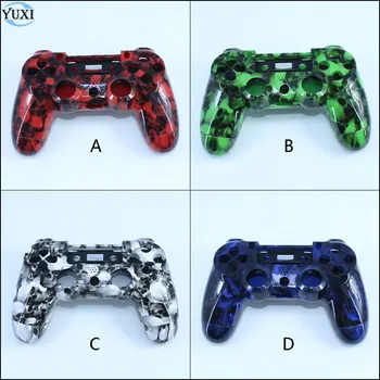 

YuXi Skull Plastic Housing Shell Case Cover For Playstation 4 PS4 Controller US version 1000 1100 Version