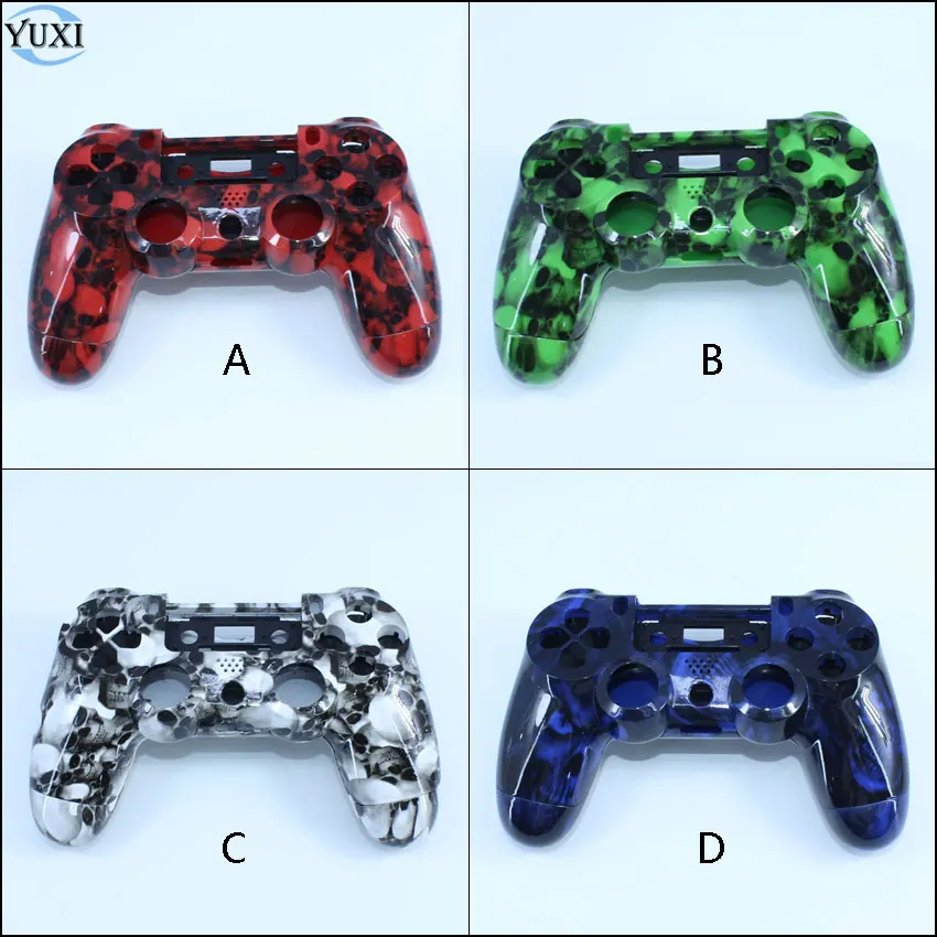 

YuXi Skull Plastic Housing Shell Case Cover For Playstation 4 PS4 Controller. V1 old version JDM-001 010 011