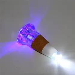 1 шт. Креативный светодиодный колпачок для винной бутылки в форме бриллианта ночник USB Перезаряжаемый многоцветный пробковый