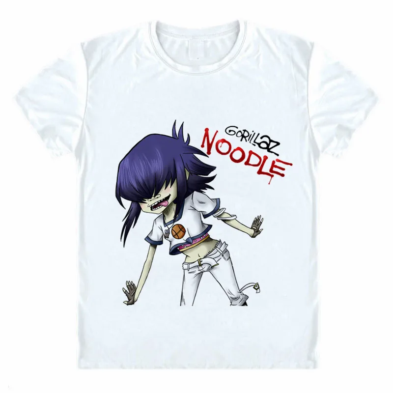 

Gorillaz T Shirt ChakaKhan Noodle Murdoc Russel T-shirt British Virtual Rock Band Gorillaz Noodle T Shirt Fashion Streetwear