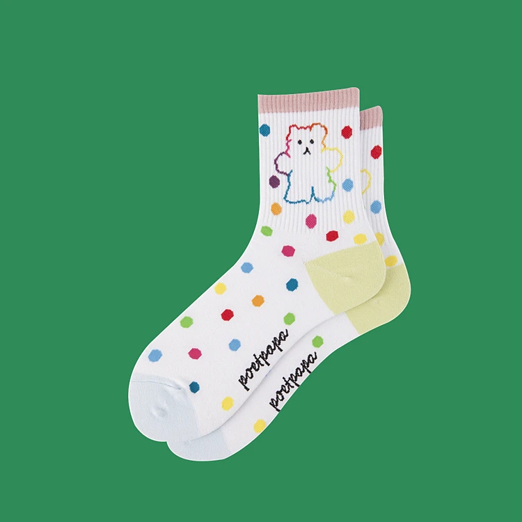 Женские носки милые стильные хлопковые Красочные мультфильм милые смешные забавные носки для девочек Рождественский подарок
