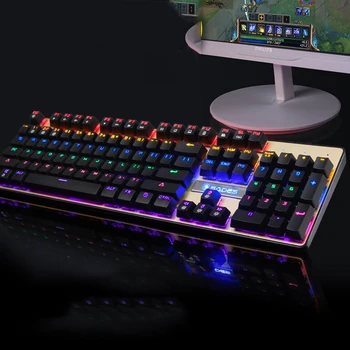 

SADES Real Mechanical keyboard backlight RGB LED gaming keyboard 104 key wired USB mechanical keyboard game office