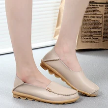 2016 Fashion Summer genuine leather women flats shoes female casual flat women loafers shoes 16 color flat women’s shoes
