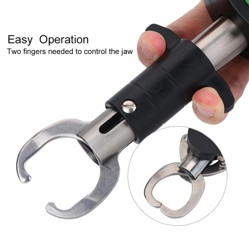 

LCD Fish Control Clamp Device Stainless Steel Fish Grip Holder Grabber Pliers with Weight Scale Ruler Tool Fishing Clip Tackle