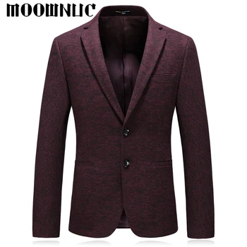 

Red Gentleman High-Grade Formal Fashion Blazer Winter Autumn Groomsman Smart Casual Coat Blue Brand Classic Leisure Suits New