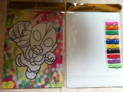 

DIY Color Sand painting kits for children's toys, 20x28cm color sticker card with 10 color sands about 2g each color