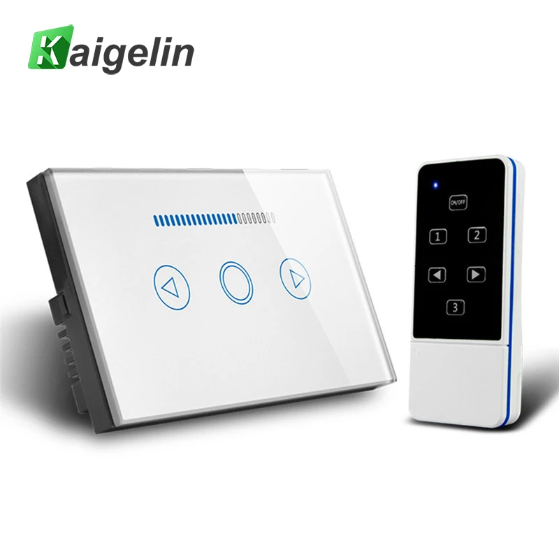 

Kaigelin Smart Wireless Remote Controller LED Dimmer Switch Panel US Standard 110-240V Touch Sensor Screen Dimmer For LED Lamps