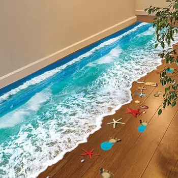 

US STOCK 3D Sea Floor/Wall Sticker Mural Decals Vinyl Art Living Home Decor