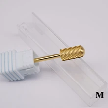 Супер хорошо! Карбида Золотой Покрытие Ногтей Бурильные долото Ротари Burr для электрических Маникюр машины педикюр Напильники маникюрный салон Инструменты