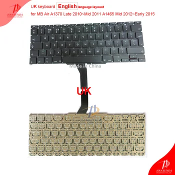 

Original replacement keyboard for Macbook Air 11" A1370 A1465 2011-2016 UK english keyboard with backlight A1465 keyboard