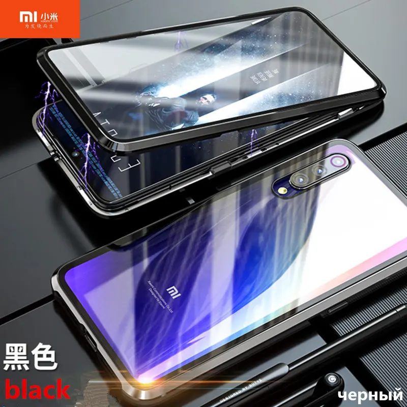 

Original for xiaomi mi 8 8se 8 lite mi 9 9se mi 9t 9t pro redmi 6a 7 note 5 6 7 pro Two-way glass metal case magnetic phone case