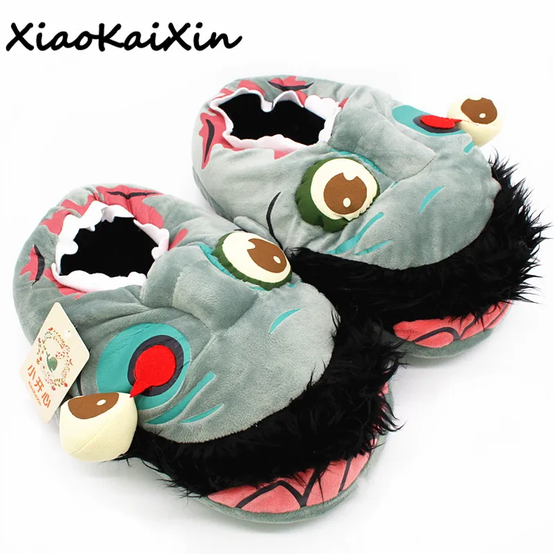 online Unisex Zombie Chinelos Para Mulheres e Homens Inverno Quente Piso Interior Casa Casa Sapatos Walking Dead 3D Fit Halloween Cosplay pantufa