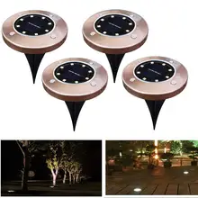 Хоббилан античная латунь 8 светодиодный на солнечных батареях похороненный светильник под земной лампой Открытый Путь садовый светильник ing украшение