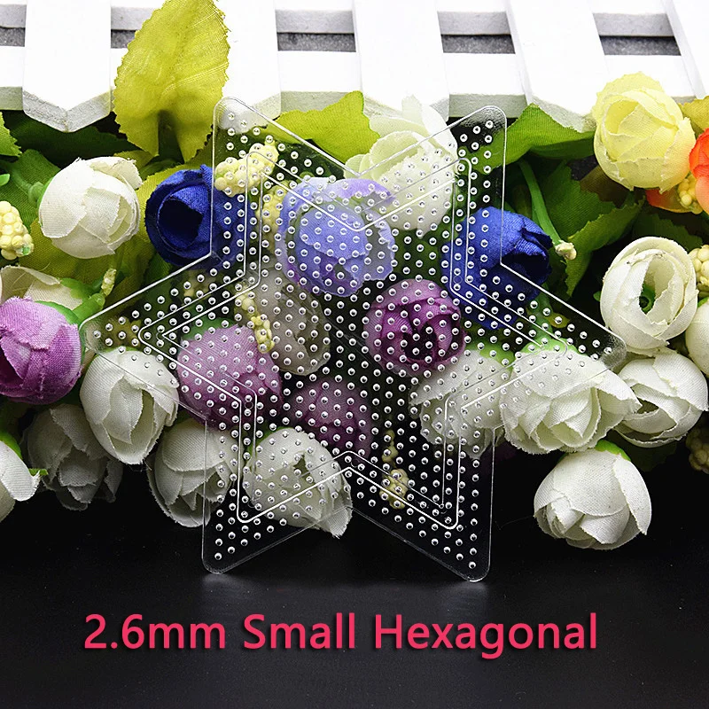 4pcs/set 2.6mm Hama Beads Pegboard Jigsaw Puzzle Perler Beads Diy Transparent Shape Puzzle Template