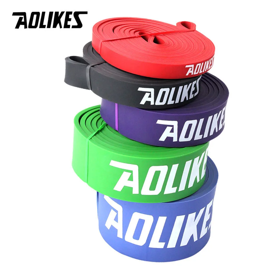 AOLIKES Set of Natural Latex Athletic Rubber Resistance Bands set Gym Expander Crossfit Power Lifti