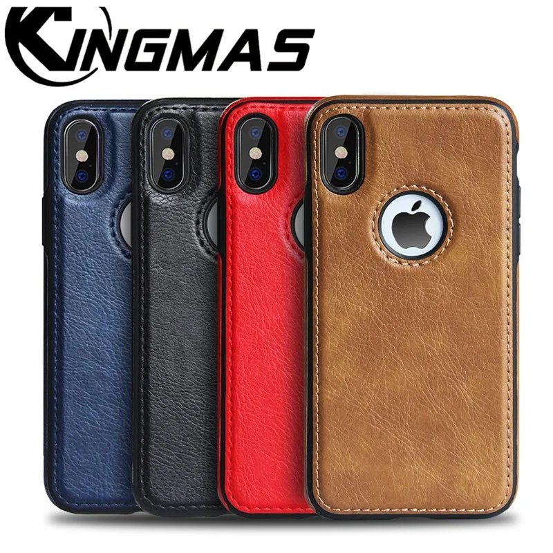 

Genuine Leather For iphone xs max xr case luxury vintage faux leather back ultra thin case for iphone X 8 7 6 6S plus phone case