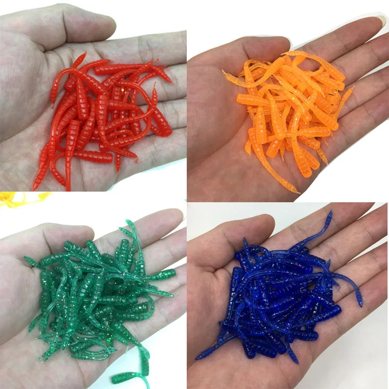 

1pcs 45mm 0.4g Soft Bait Fishing Lure Worm Maggots Aritificial Fishing Lures Easy Cleaner Swimbait Silicone Soft Bait