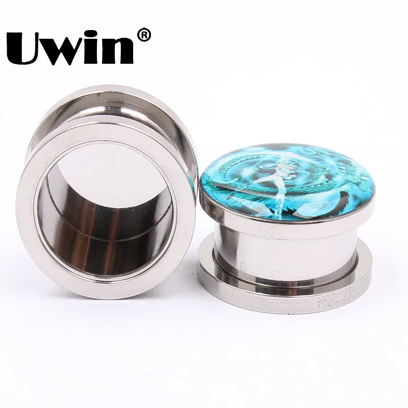 Buy Fashion Ear Gauge Stainless Steel Ear Plug Flesh Tunnel Earring Hollow