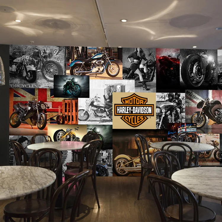 Free shipping 3d retro motorcycle Automotive themes KTV