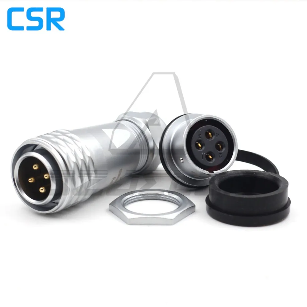 

WEIPU SF20 4-контактный водонепроницаемый разъем штекер и гнездо штекер M12 круговое Панельное крепление IP67