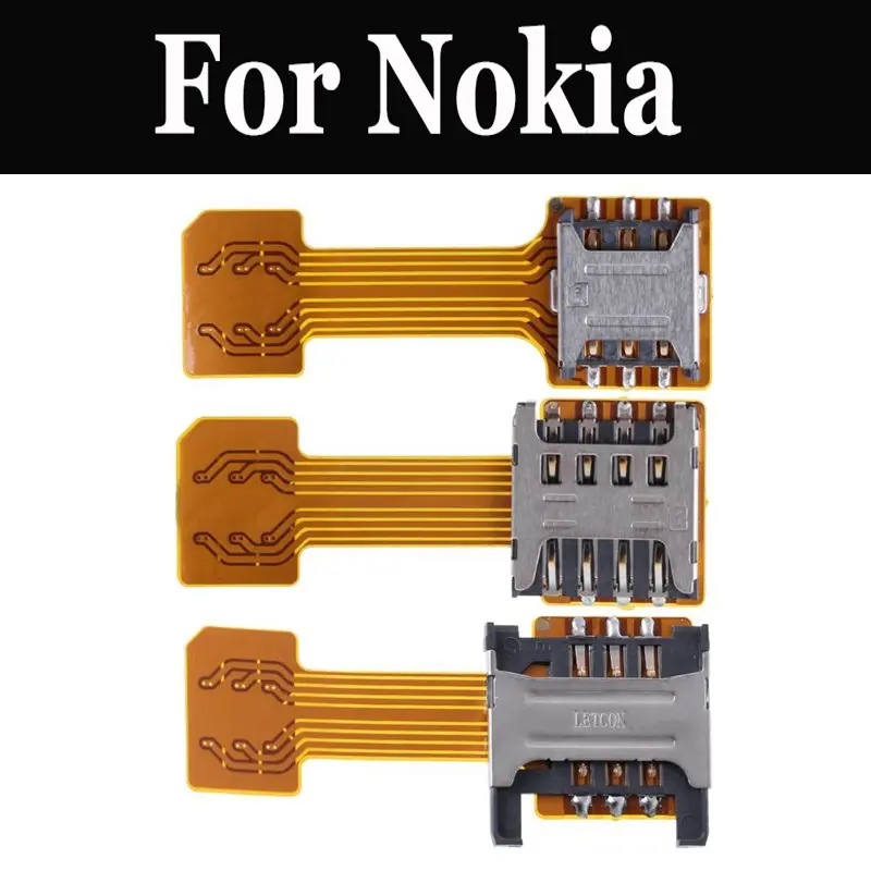 Двойной сим-карты Micro SD адаптер удлинитель для телефона для Nokia 5 Возраст 3, 6, размеры на 2-8 л 7 3,1 5,1 3,1 1 2,1 8 Sirocco 6,1 7,1 6,1 7 Plus 8,1