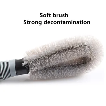 

Car Wheel Brush Washing Car Tire Rim Cleaning PVC Soft Handle Clean Tool For Car Truck Motorcycle Bicycle Auto Car Brush Kits