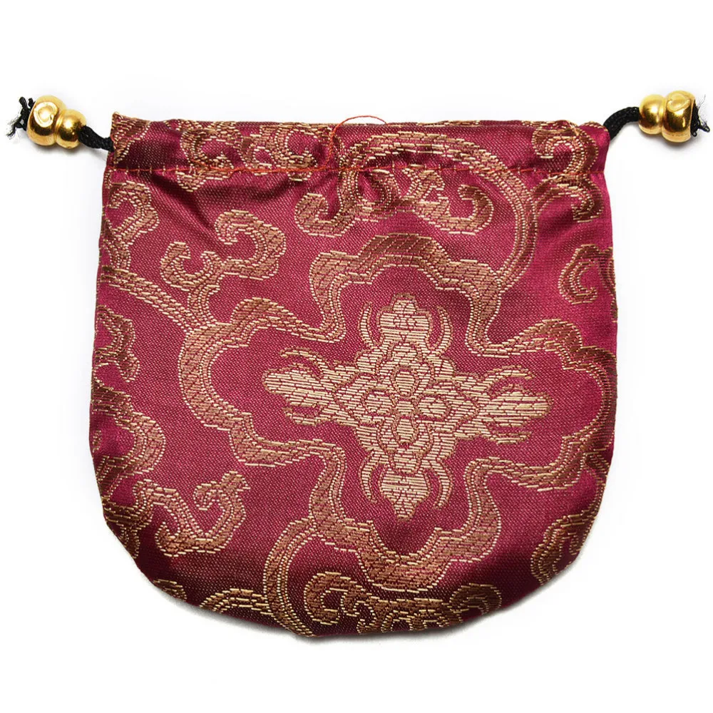 1 шт ювелирные изделия дисплей мини сумки для бижутерии женщин ювелирных изделий сумка для хранения китайский шелк вышивка Drawstring сумки