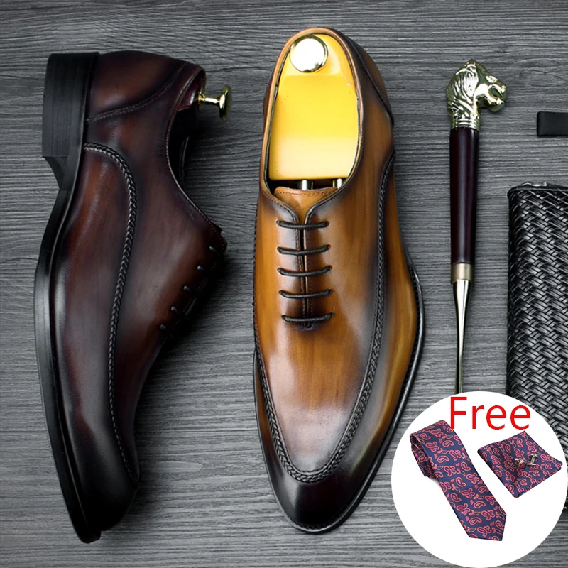 

Phenkang mens formal shoes genuine leather oxford shoes for men black 2019 dress shoes wedding shoes laces leather brogues