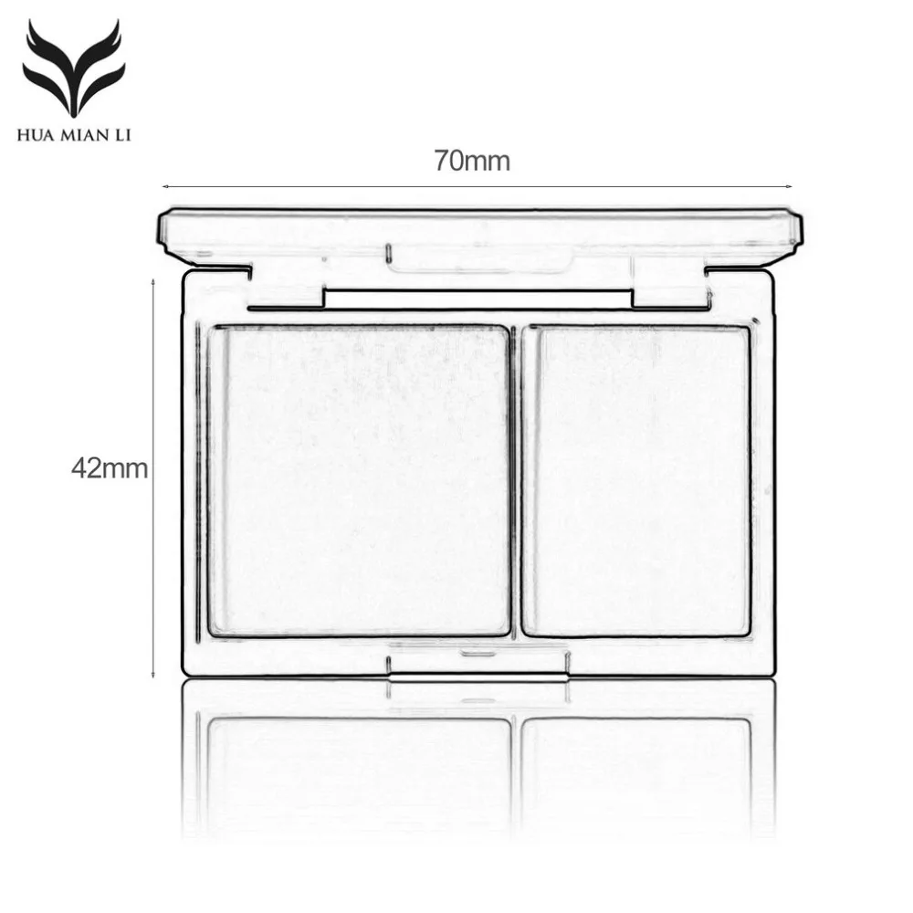 HUAMIANLI геометрический узор двойной цвет женские Косметические румяна натуральный очаровательный щек косметический макияж румяна порошок Лидер продаж