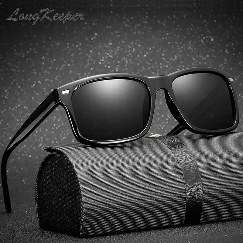 

LongKeeper Polarized Photochromic Sunglasses Men Square Mirror Sun glasses Women Driving Goggles Night Vision Gafas de sol UV400