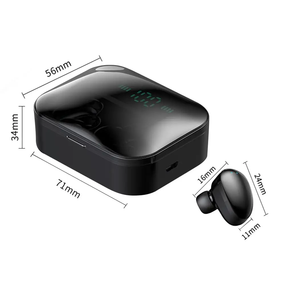 TWS Bluetooth 5,0 Smart Touch гарнитура цифровой дисплей беспроводные наушники-вкладыши мини стерео наушники громкой связи с зарядным устройством