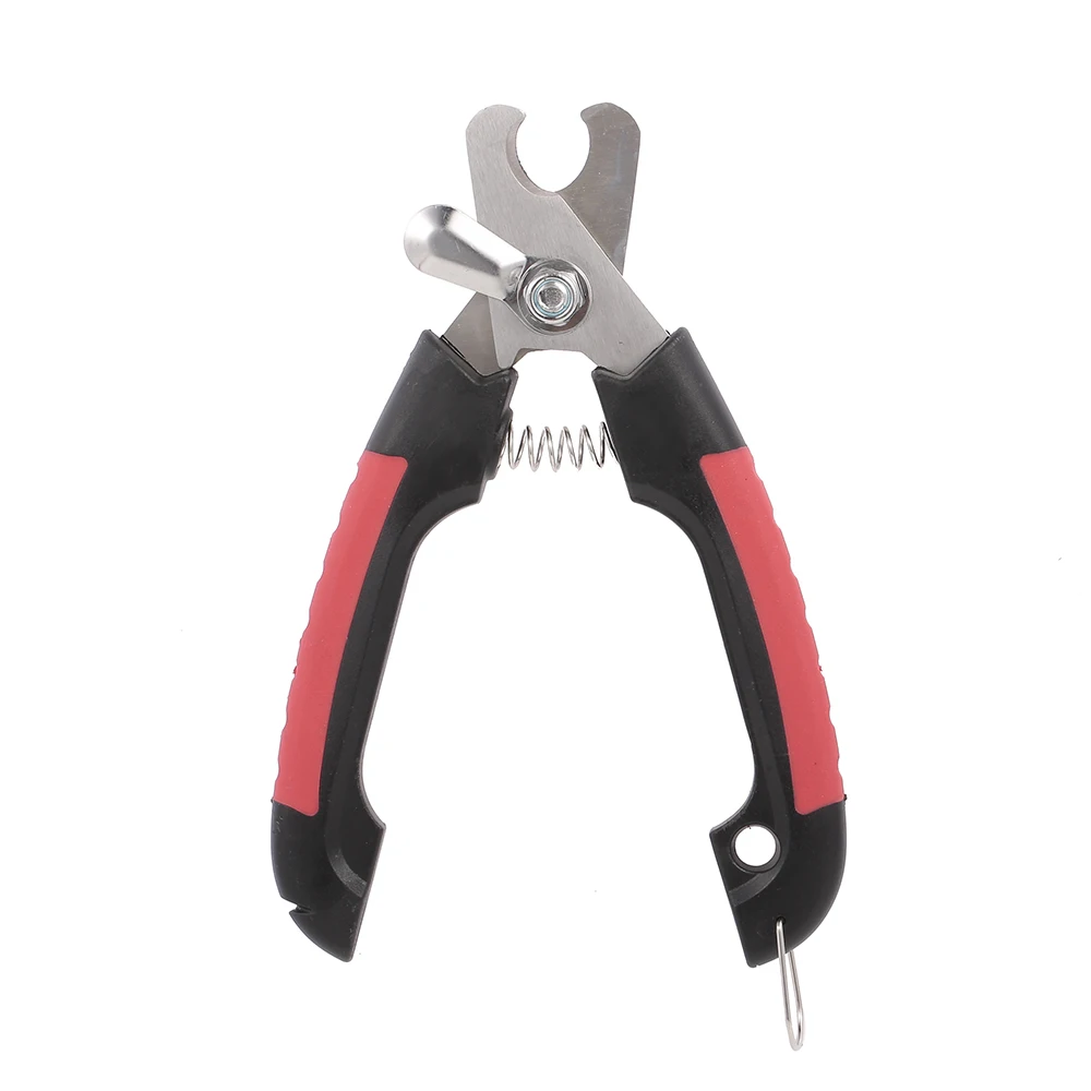 Black Red Резак коготь для домашних животных ножницы кусачки для ног Собака Кошка Птица ножницы для ног лапа для ухода за животными инструмент триммер с замком и пилочка для ногтей - Цвет: Black Red