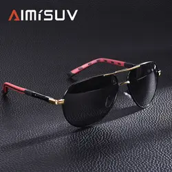 AIMISUV Classic Pilot Sunglasses Для мужчин Алюминий поляризованных солнцезащитных очков мужской покрытие линз для вождения Марка оттенки Дизайн Óculos