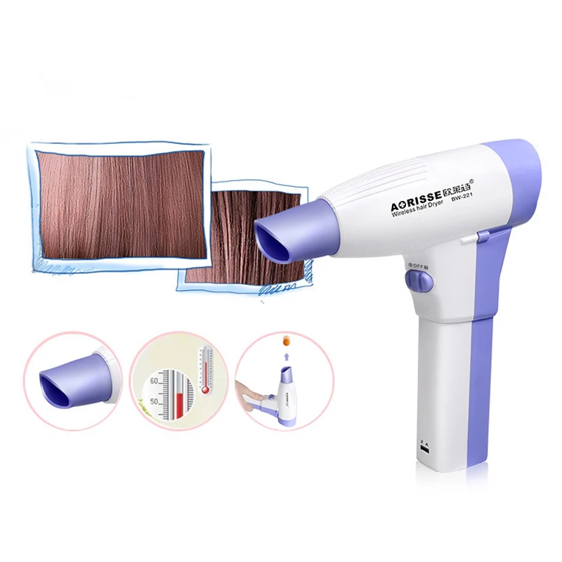 recarregável ventilador de cabelo portátil viagem em