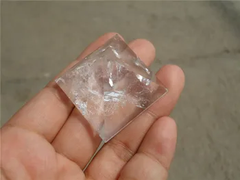 

free shipping 34-36mm natural clear quartz crystal pyramid