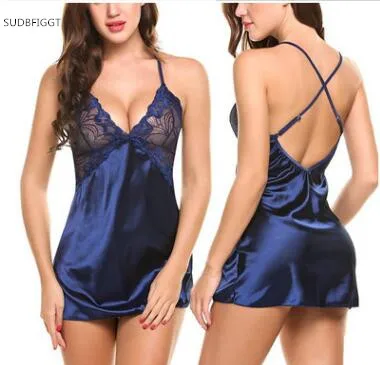 2018 women sexy sleepwear  ladies back out man-mad