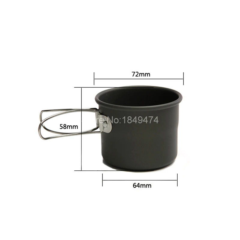 2pcs Alocs Camping Portable Folding Cup Aluminum Oxide Cups With