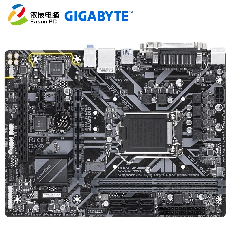 GIGABYTE GA B360M D3V desktop motherboard LGA1151 i3 i5 i7 DDR4 32G M 2 Micro ATX 1