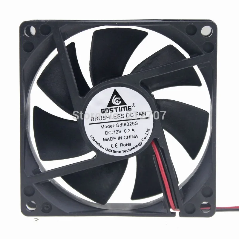 NEW 80mm*25mm Ball Bearing Tower Computer Cooling Case Fan 3pin ATX {4LED WHITE