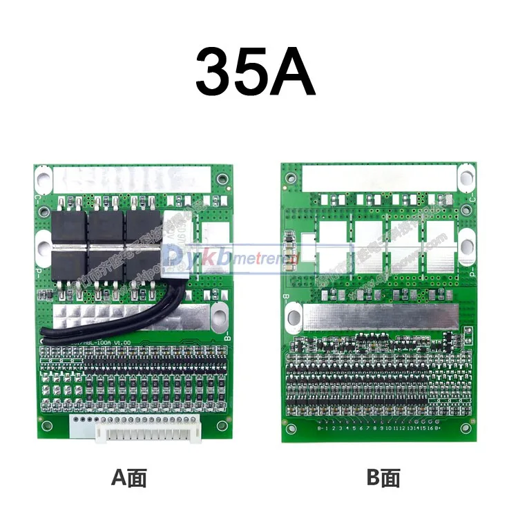 DYKB 6S 13S 35A 50A 80A w/Balance BMS LiFePO4 литий ионный аккумулятор защита 24 в 36 48 7S 8S 10S 12S