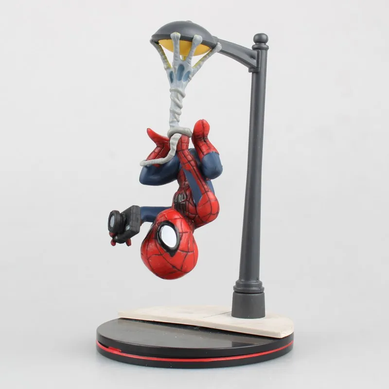 

Free Shipping 5.5" Super Hero Spiderman Spider-man Street Lamp Ver. Boxed 14cm PVC Action Figure Collection Model Doll Toys Gift