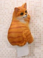 3D Resin Cute Cat Toilet Paper Holder Bathroom Roll Paper Creative Tissue Box Resin Tray Free Punch Hand Dog pig Household 1