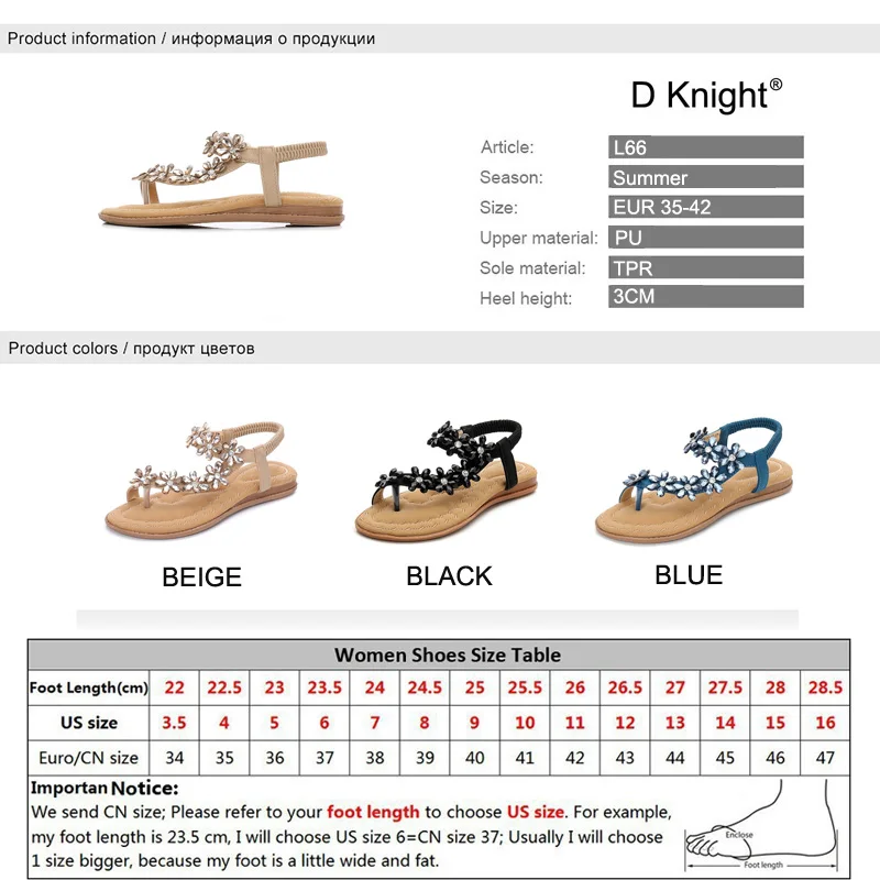 Boho Women Shoes Comfort Sandals Summer Fashion Crystal Flip Flops High Quality Flat Sandals Gladiator Sandalias Plus Size 42  (28)