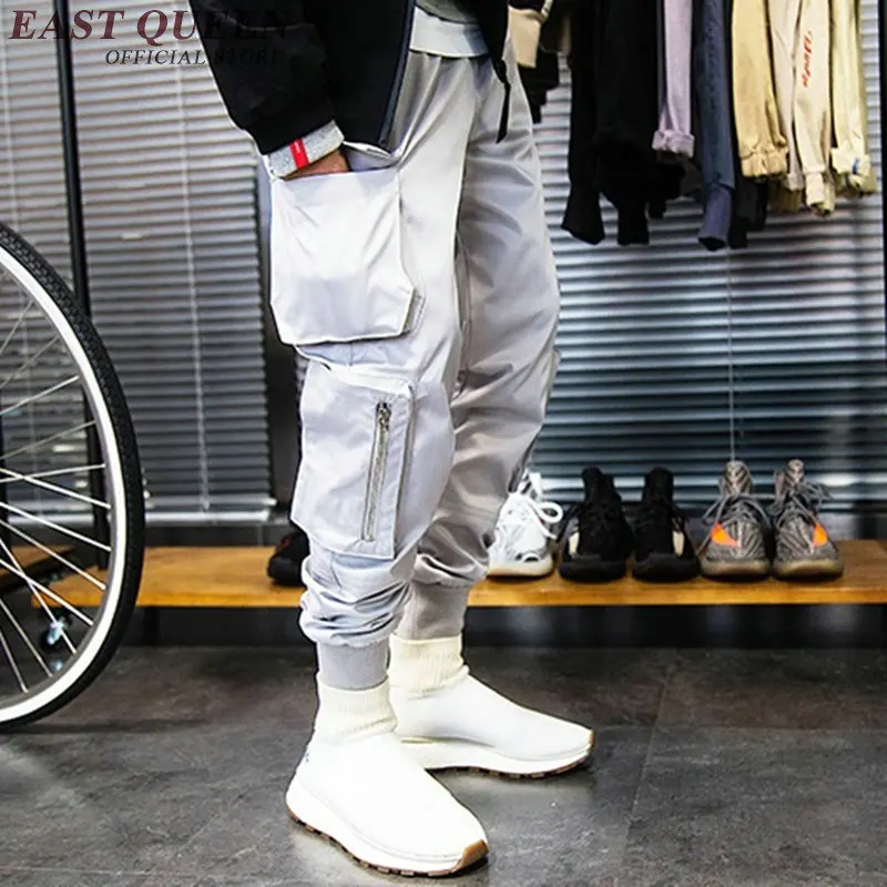 Модный бренд мешковатые Брюки-карго Мужские штаны с эластичной резинкой на талии для мужчин легкие Multi-карман повседневные брюки-багги kk1709
